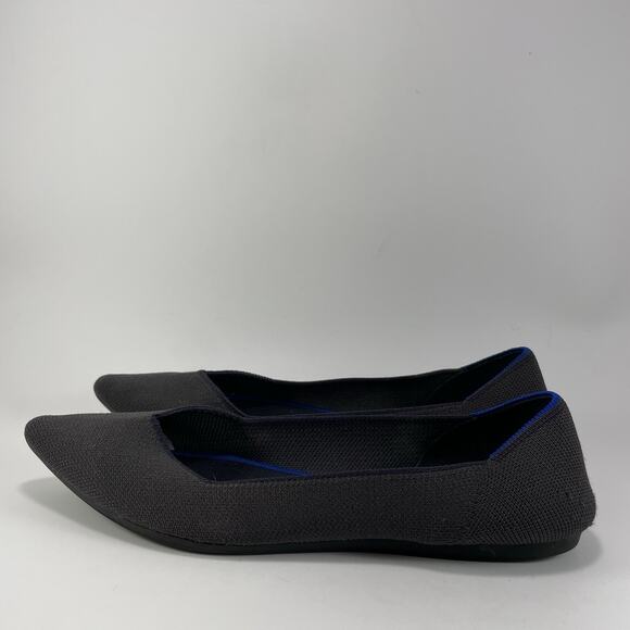 Rothys The Point Ballet Flats Womens Size 10 Slip In Black Dusty Purple - Picture 4 of 9